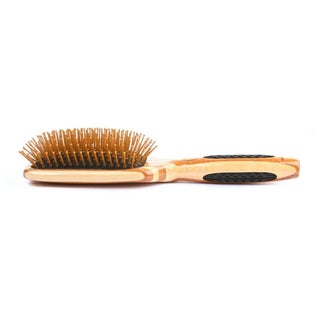 Bass Large Square Paddle Nylon Bristles Wood Handle Brush LPBW