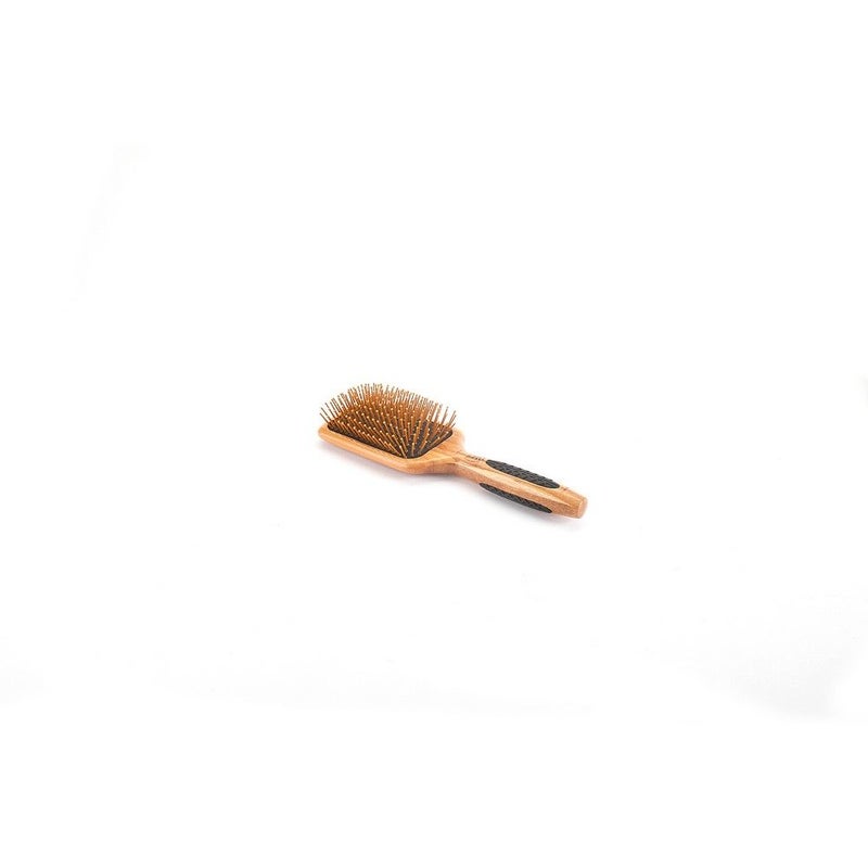 Bass Large Square Paddle Nylon Bristles Wood Handle Brush LPBW