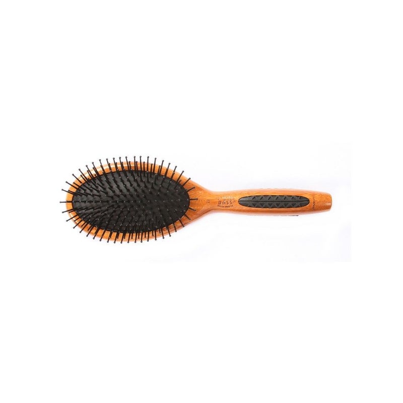 Bass Large Oval Nylon Bristles Wood Handle Brush 22