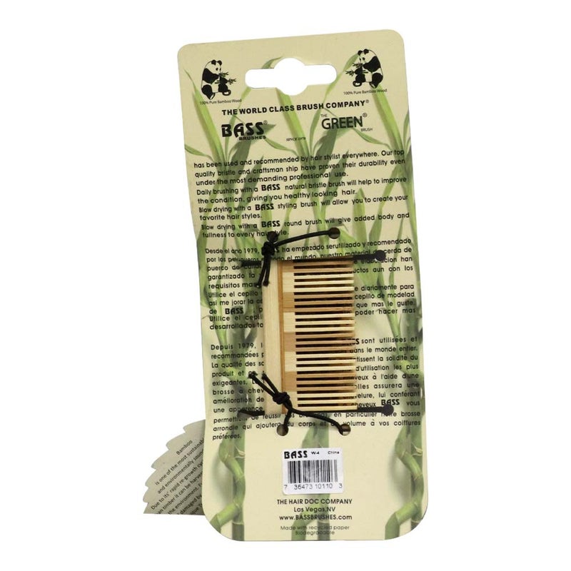 Bass Fine Tooth Pocket Wood Comb W4