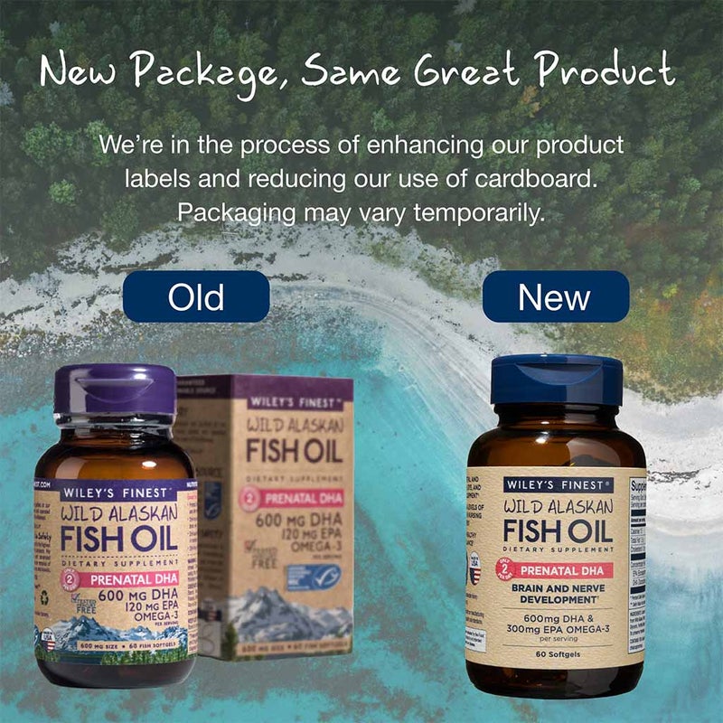 Wiley's Finest Prenatal DHA Fish Oil Softgels, Pack of 60's
