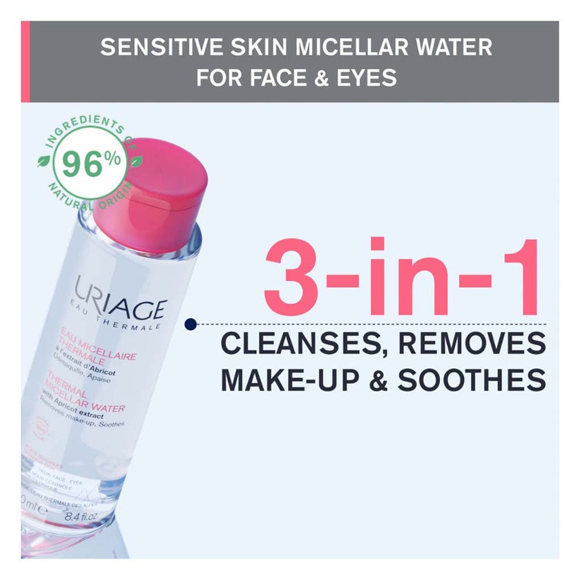 Uriage Thermal Micellar Water With Apricot Extract For Sensitive Skin 250ml 