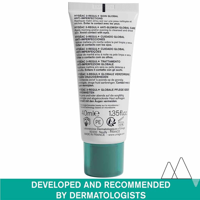 Uriage Hyseac 3-REGUL+ Anti-Blemish Global Care Face Cream For Oil & Acne Prone Skin 40ml
