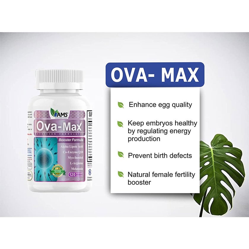 AMS Ova-Max Prenatal Support Veg Capsules, Pack of 120's