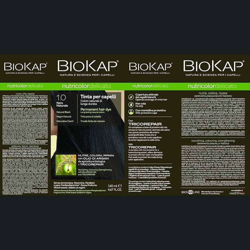 Biokap Nutricolor Delicato 1.0 Natural Black 140ml