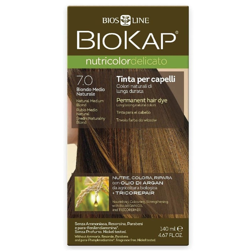 Biokap Nutricolor Delicato 7.0 Natural Medium Blond 140 mL