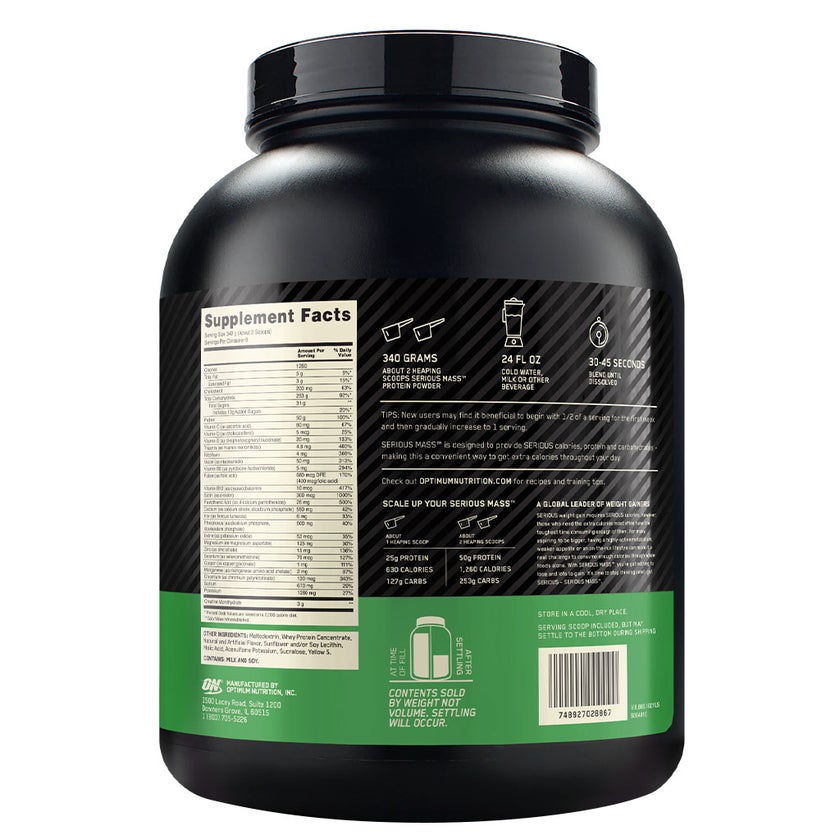 Optimum Nutrition Serious Mass Powder Banana 6lb