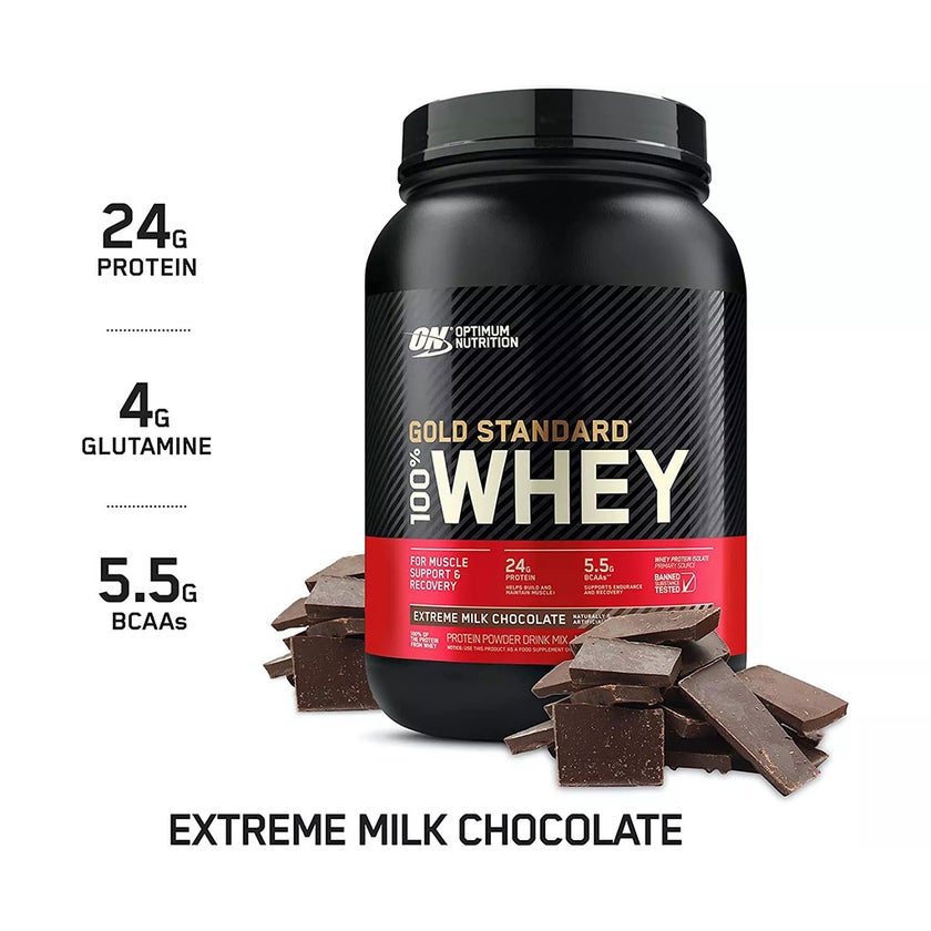 Optimum Nutrition Gold Standard 100% Whey Extreme Milk Chocolate Protein Powder 2lb