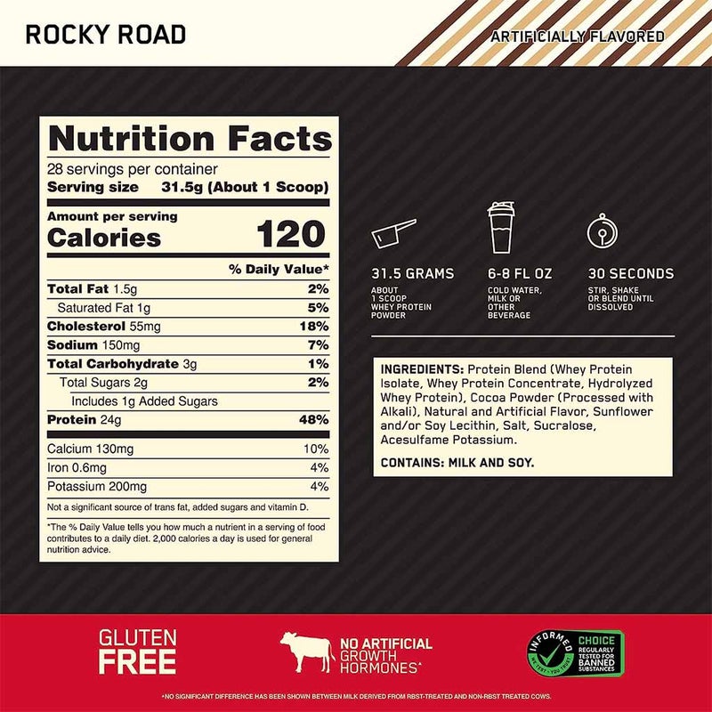 Optimum Nutrition Gold Standard 100% Whey Rocky Road 5lb