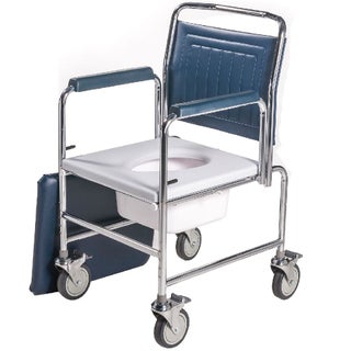 Roma Height Adjustable Mobile Commode Chair 3190A/4BC