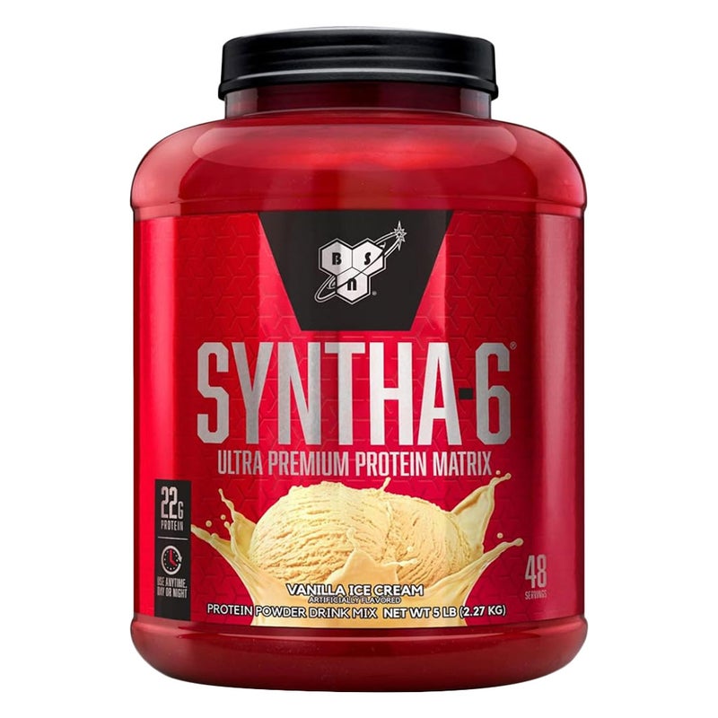 BSN Syntha 6 Ultra Premium Protein Powder 5lb -  Vanilla Ice Cream