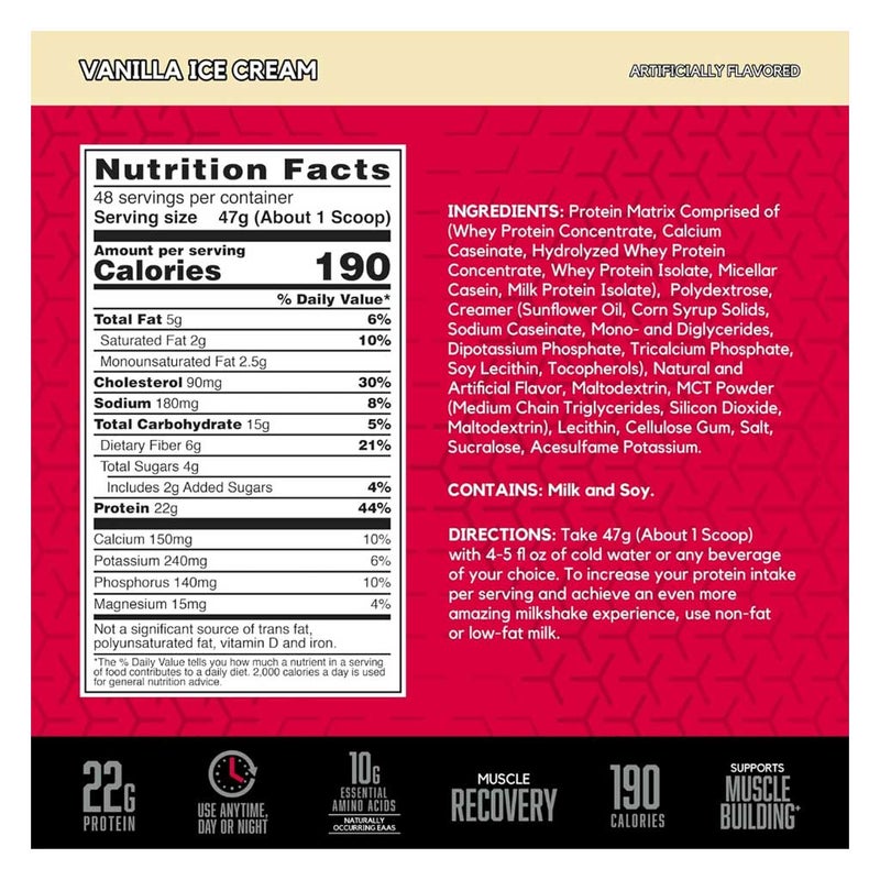 BSN Syntha 6 Ultra Premium Protein Powder 5lb -  Vanilla Ice Cream