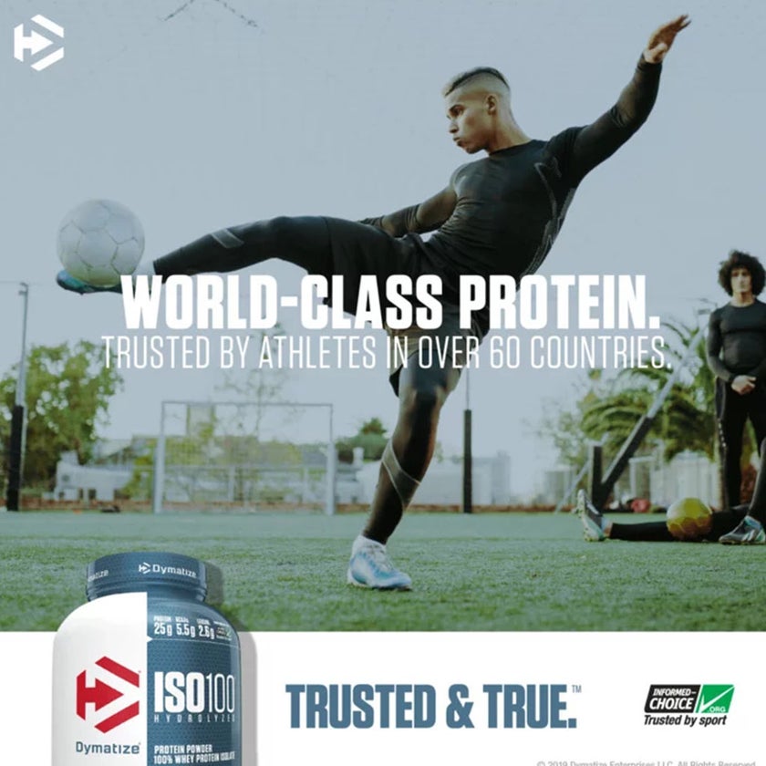 Dymatize ISO 100 Fast Absorbing Protein Powder, 100% Whey Protein Isolate, Strawberry, 2.3kg