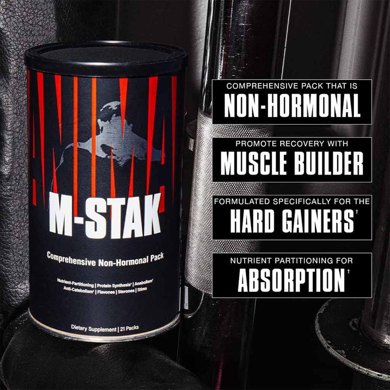 Universal Nutrition Animal M-Stak Comprehensive Non-Hormonal Supplement, Pack of 21's