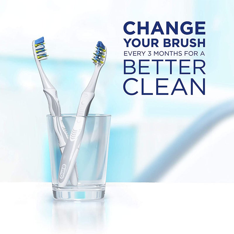 Oral-B Pro-Expert Cross Action 40 Medium Antibacterial Toothbrush, Pack of 1+1
