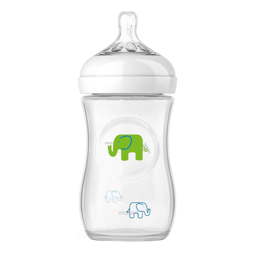 Philips Avent Natural Feeding Bottle Green Elephant Design Gift Set SCD627/01