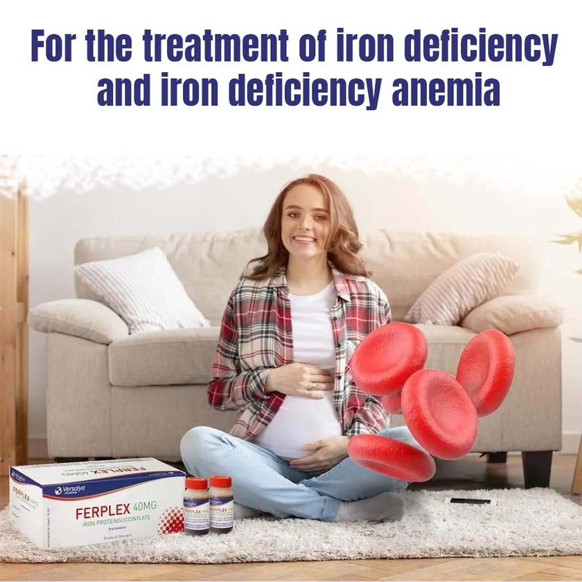 Ferplex 40mg Oral Iron Solution 15ml Vial, Pack of 10's