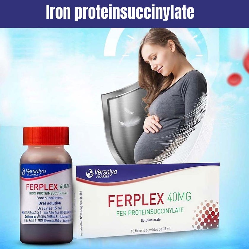 Ferplex 40mg Oral Iron Solution 15ml Vial, Pack of 10's