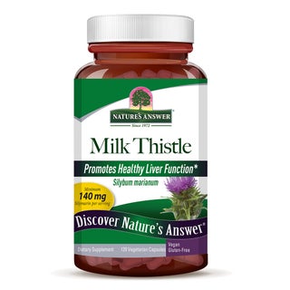 Nature's Answer Milk Thistle Seed Standardized Vegan Capsules For Detox & Liver Function, Pack of 120's