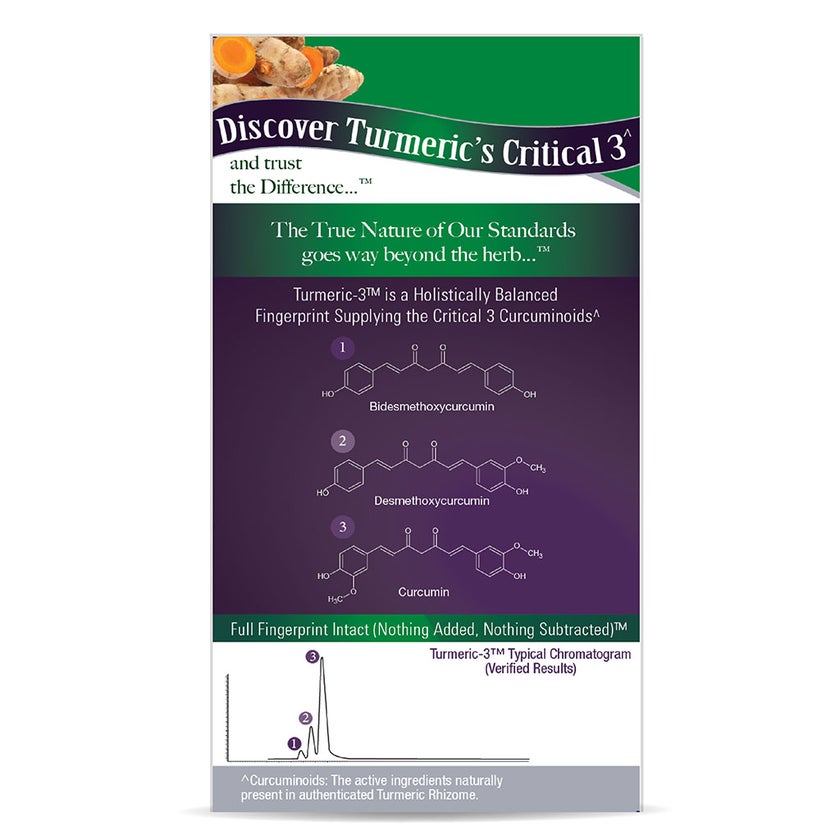 Nature's Answer Turmeric 3 12800mg Herbal Equivalent Vegan Capsules For Bone & Joint Health, Pack of 90's