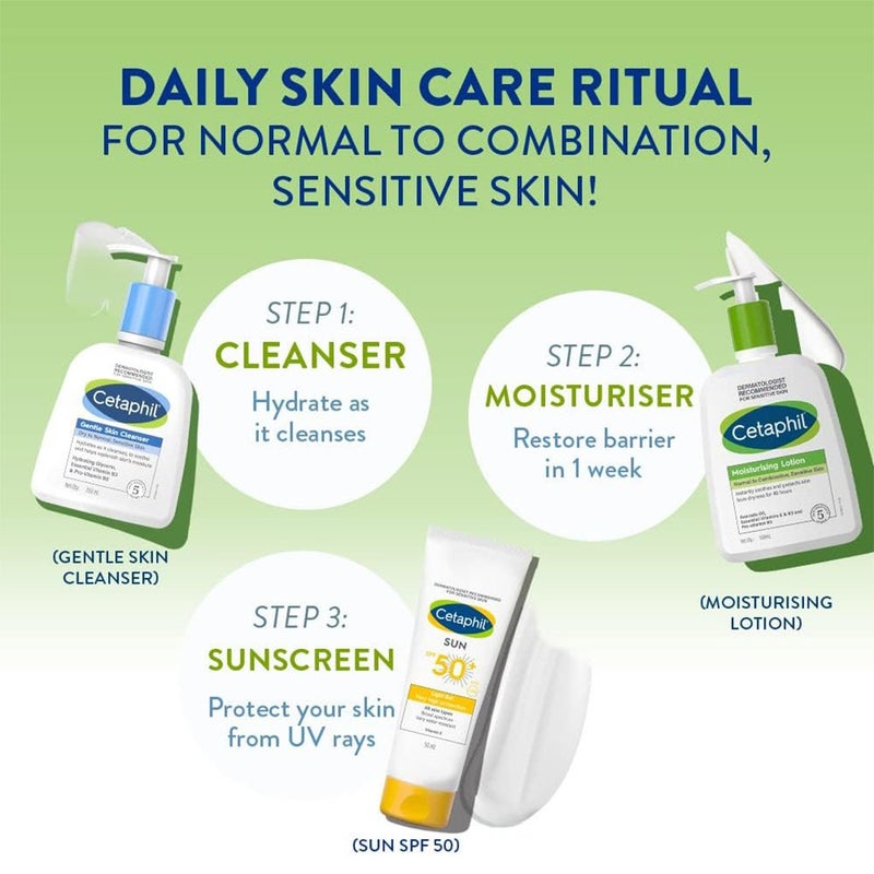Cetaphil Moisturizing Lotion, Face & Body Moisturizer For Men & Women With Dry to Normal and Sensitive Skin, Unscented, 500ml