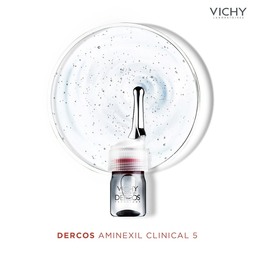Vichy Dercos Aminexil Clinical 5 Anti-Hair Fall Treatment For Men, Pack of 6ml x 21's
