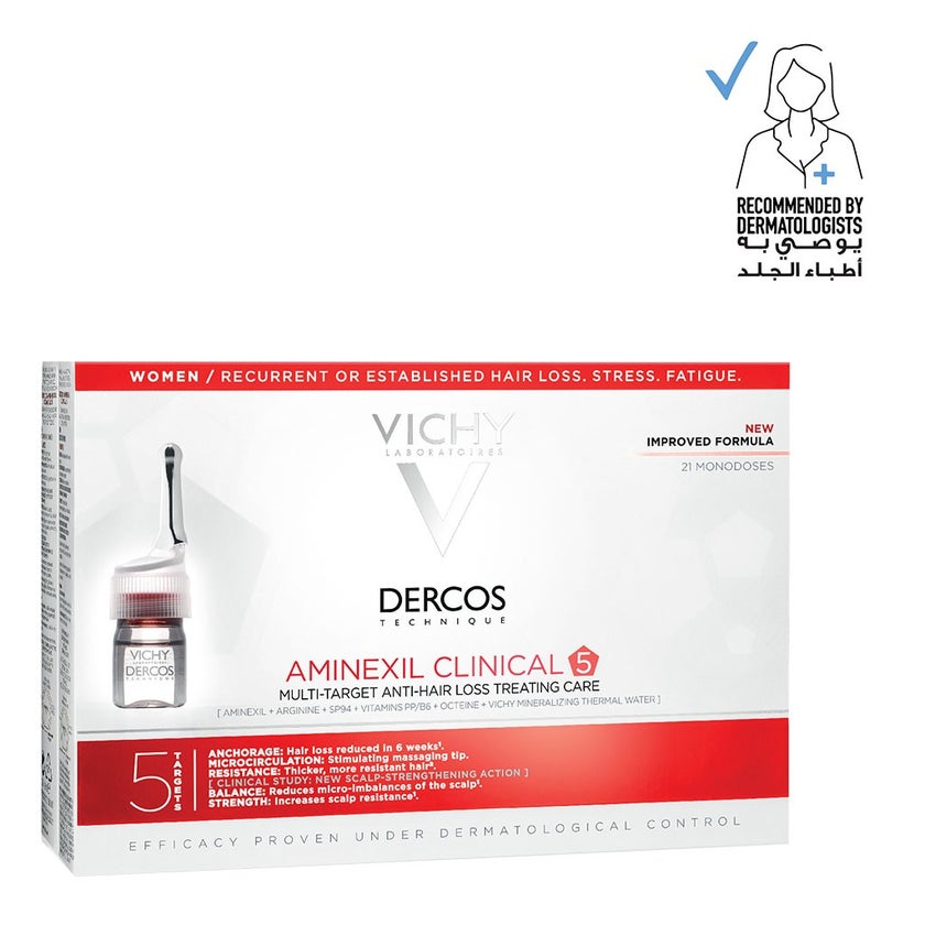Vichy Dercos Aminexil Clinical 5 Anti-Hair Loss Care 6ml, Pack of 21's