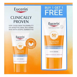 Eucerin Sun Sensitive Protect SPF50+ Sunscreen Cream For Sensitive & Dry Skin 50ml 1+1 PROMO 
