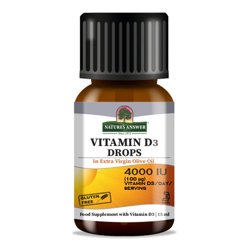 Nature's Answer Vitamin D3 4000IU Drops For Bone & Muscle Health, 15ml