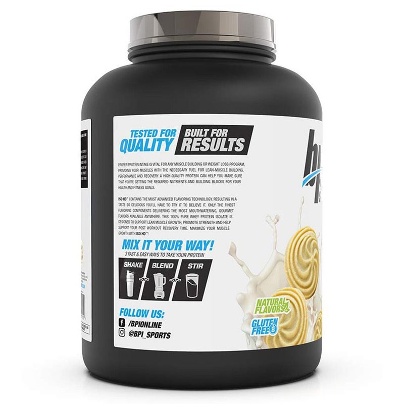 BPI Sports ISO HD Vanilla Cookie Powder 4.8 lbs