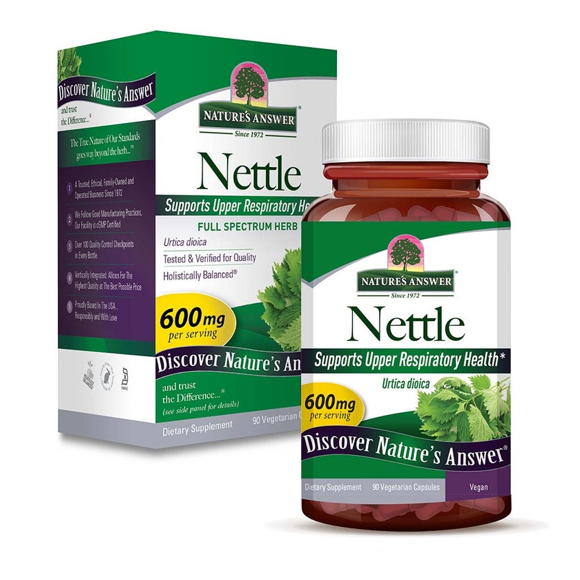 Nature's Answer Nettle Leaf 600mg Vegan Capsules For Upper Respiratory Health, Pack of 90's