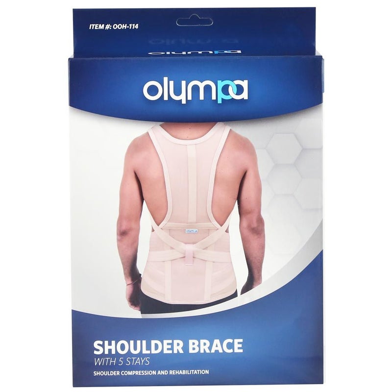 Olympa Shoulder Brace with 5 Stays Beige Medium OOH-114