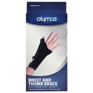 Olympa Wrist & Thumb Brace with Stay Right Grey-Black Extra Large OEH-412