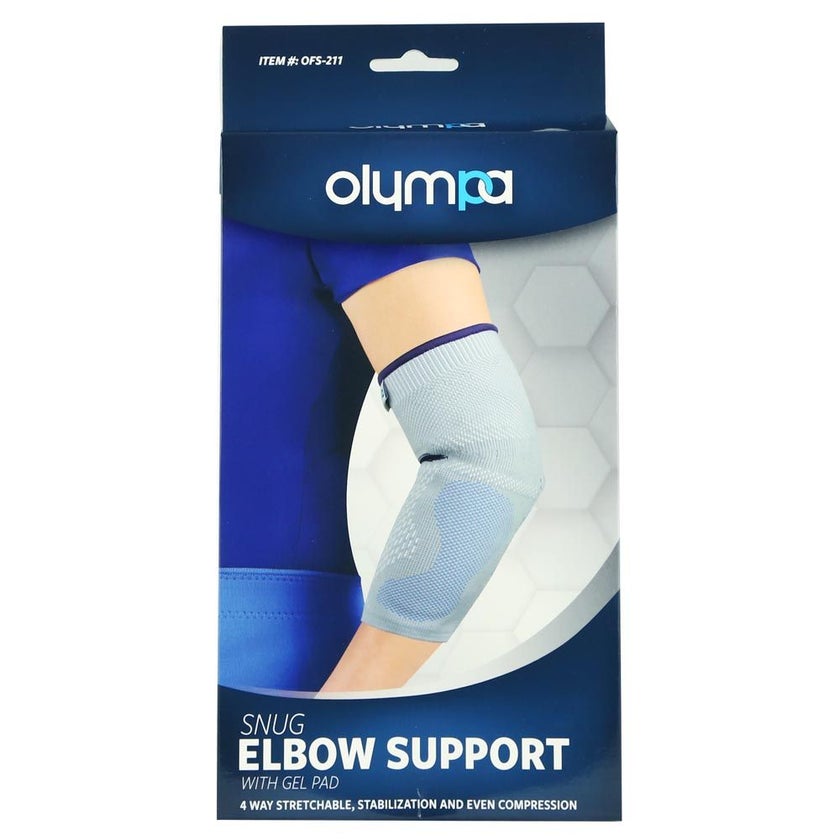 Olympa Snug Elbow Support with Gel Pad Small Cool Grey OFS-211