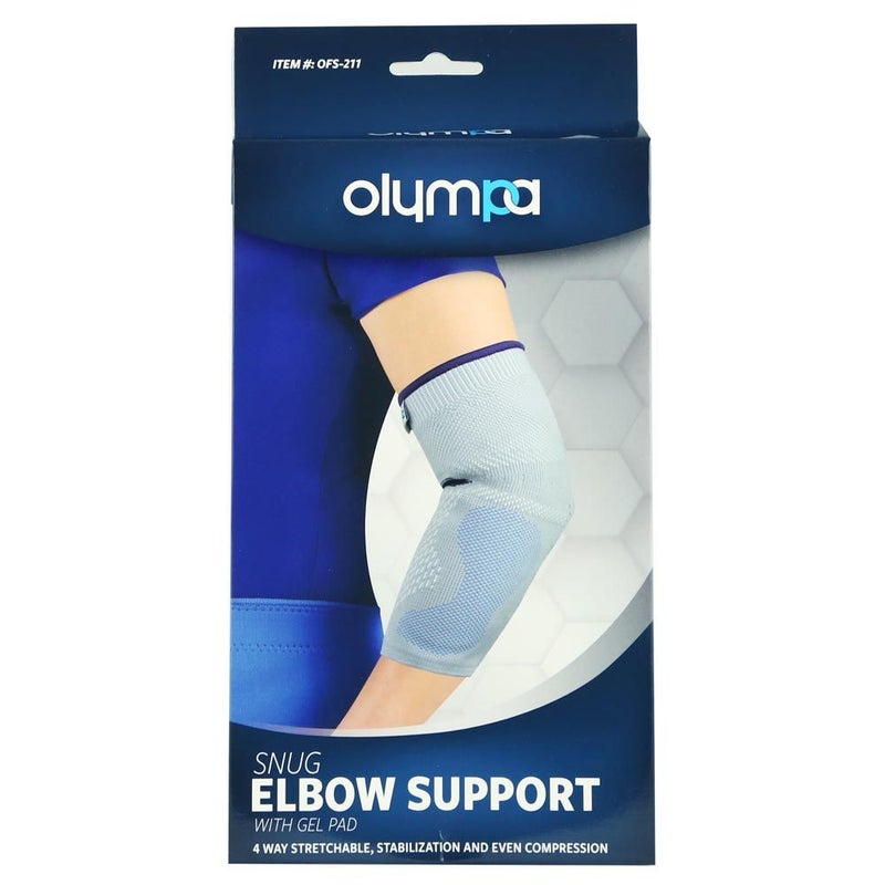 Olympa Snug Elbow Support with Gel Pad Extra Extra Large Cool Grey OFS-211