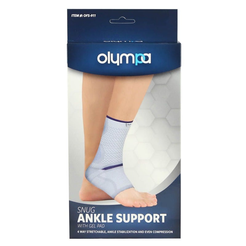 Olympa Snug Ankle Support with Gel Pad Cool Grey Medium OFS-911