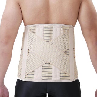 Olympa Breathable Back Support with Stays Beige Medium OWB-514
