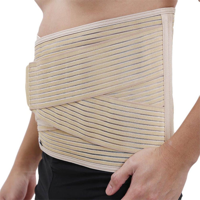 Olympa Breathable Back Support with Stays Beige Medium OWB-514
