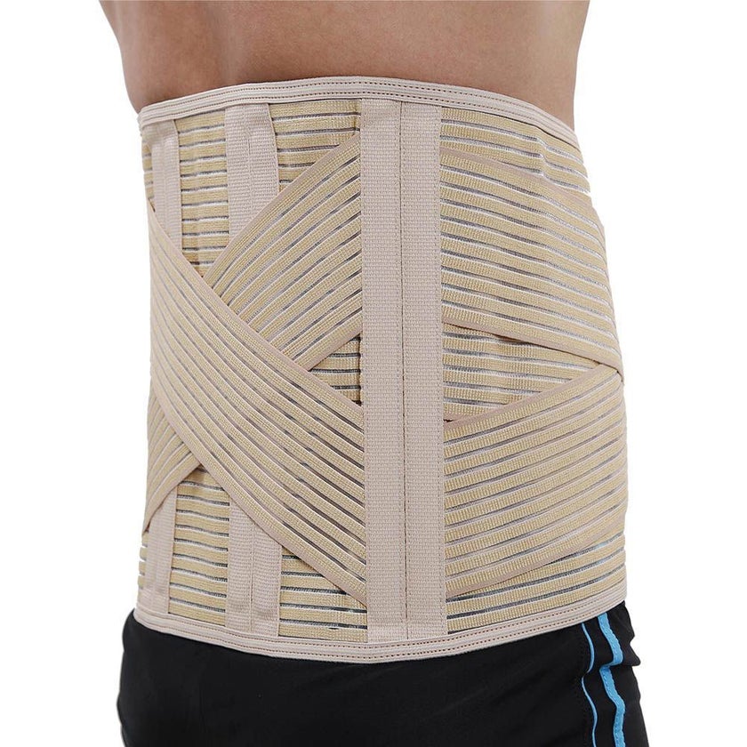 Olympa Breathable Back Support with Stays Beige XXL