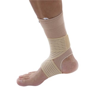 Olympa Elastic Ankle Support with Strap Beige Extra Large OES-912