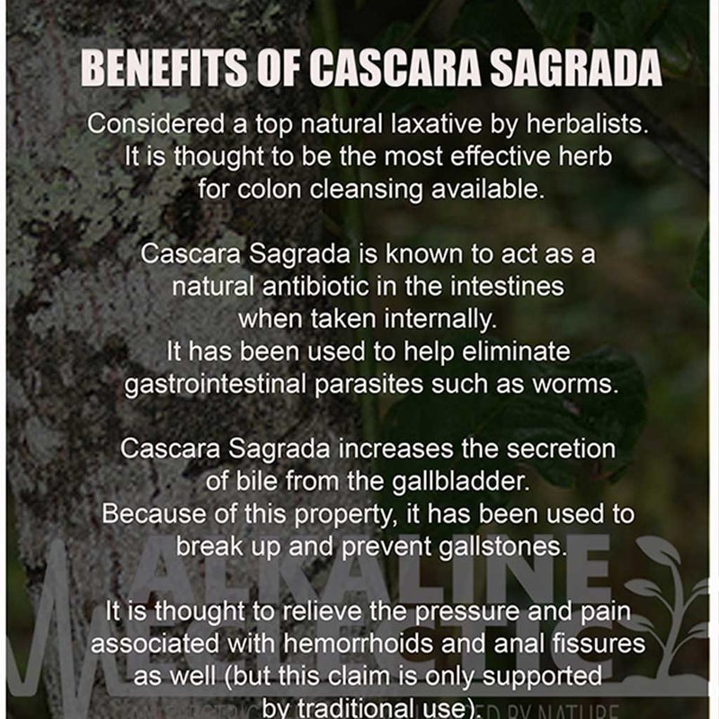 Nature's Answer Cascara Sagrada Bark 850 mg Vegetarian Capsules 90's
