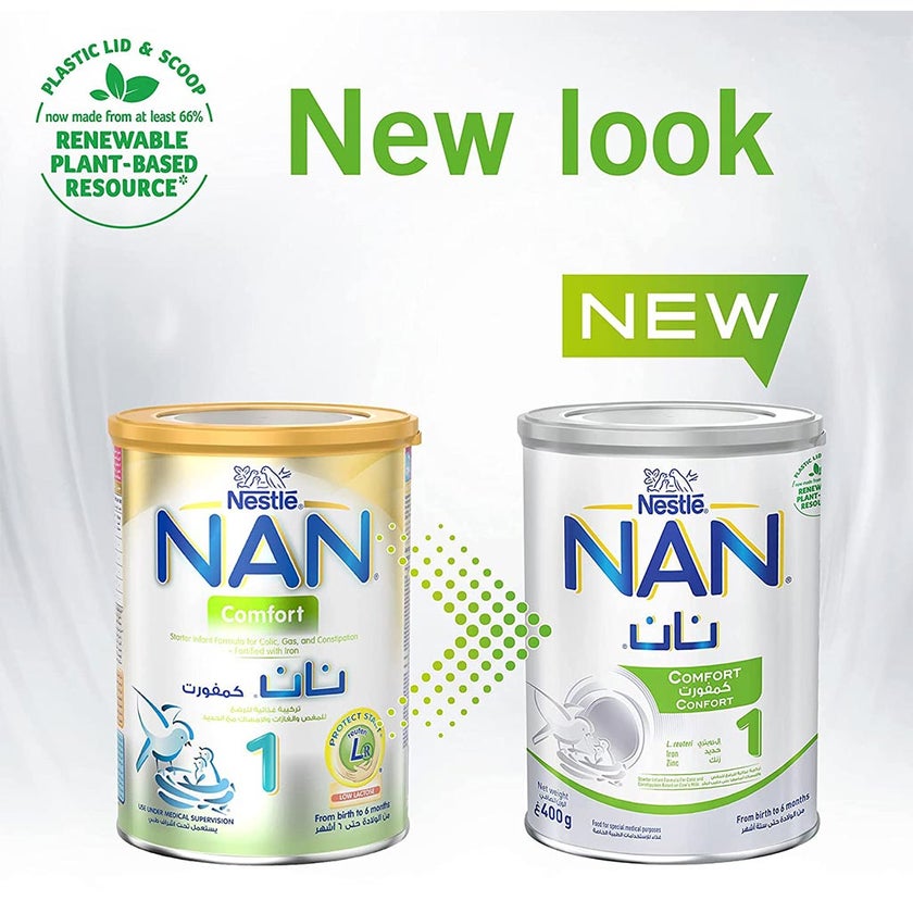 Nestle NAN Comfort Stage 1 Anti Colic Baby Milk Formula For 0 To 6 Months 400g