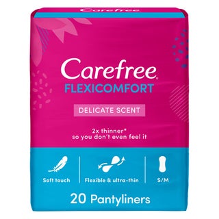 Carefree FlexiComfort Ultra-Thin Delicate Scented Panty Liners, Pack of 20's