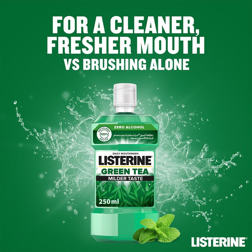Listerine Zero Alcohol Milder Taste Green Tea Mouthwash 250ml