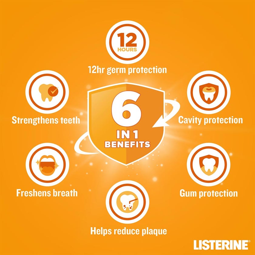 Listerine Total Care Milder Miswak Taste Fluoride Mouthwash 250ml 