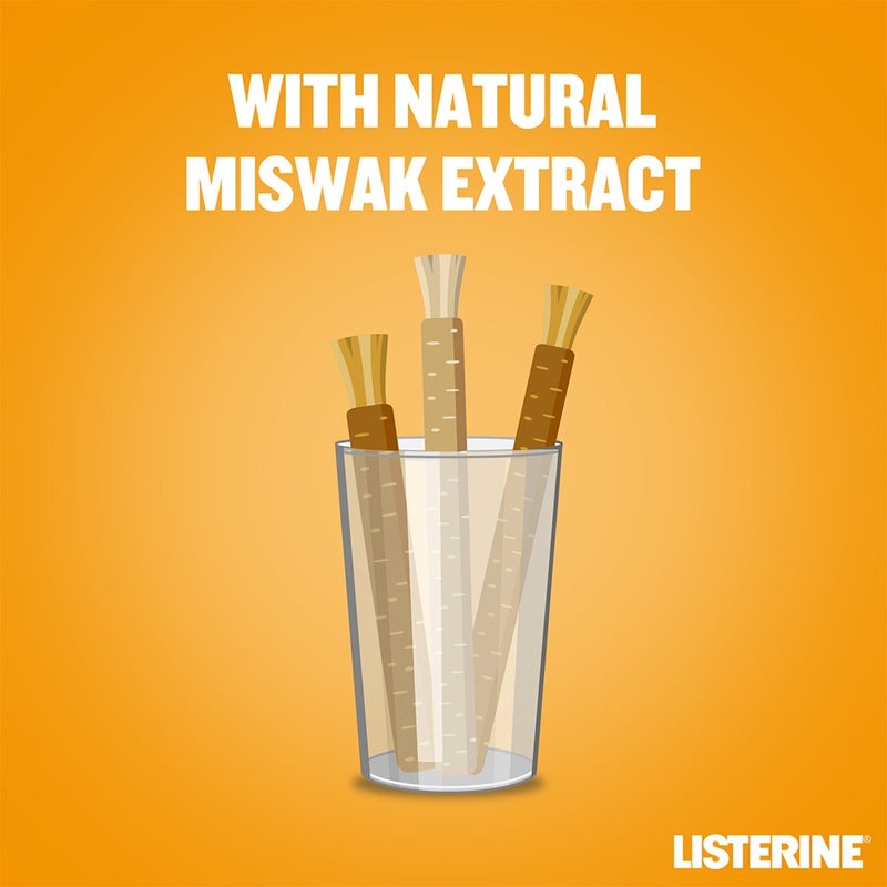 Listerine Total Care Milder Miswak Taste Fluoride Mouthwash 500ml 