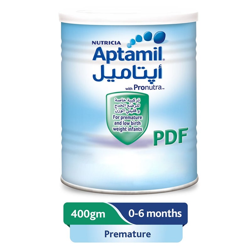 Nutricia Aptamil PDF Post Discharge Premature Baby Milk Formula 400g