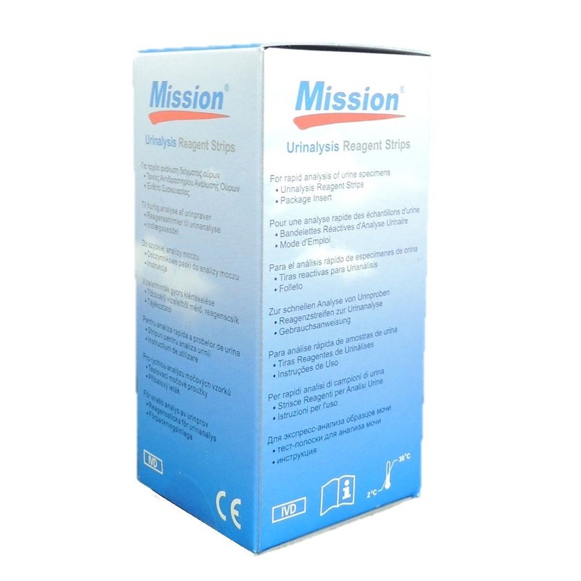 Mission Urinalysis Reagent Strips, Pack of 100's