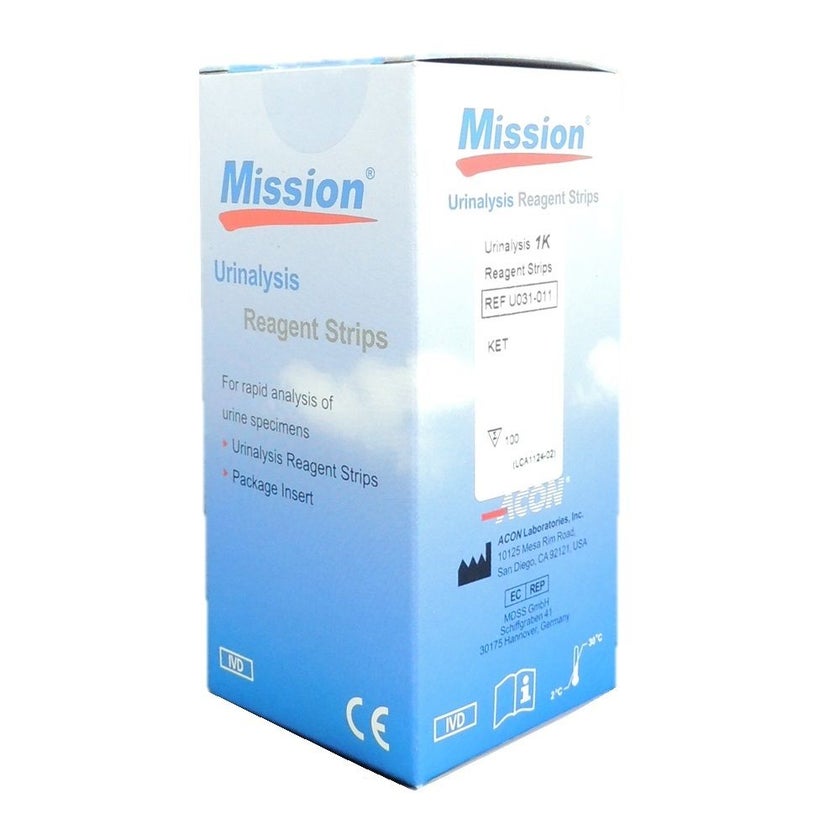Mission Urinalysis Reagent Strips, Pack of 100's