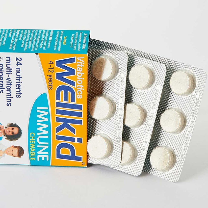 Vitabiotics Wellkid Immune Chewable Tablets With Multivitamins & Minerals For Kid's Immune Support, Pack of 30's